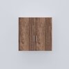 2 Doors Modular Wall Mounted Kitchen Cabinet With Adjustable Shelf In Cochwood Brown Finish