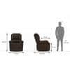 Lebowski Leatherette One Seater Manual Recliner in Espresso Colour