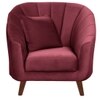 Nilo Velvet 1 Seater Sofa in Maroon Colour