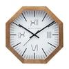 Modern Octagonal Wooden Wall Clock with Sharp Linear Indices