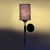 Devansh Metal Electric Wall Light in Black Colour with Blue Shade Count of 1 Light