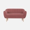 Colam Velvet 2 Seater Sofa Pinck in Colour