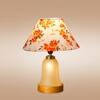 Devansh Conical Multi Cotton Shade Lamp With Wood & Mosaic Glass Base For Decoration/Office/Home/Gifting/Study For Decoration/Office/Home/Gifting/Study -(10X10X14.5) Inches -A
