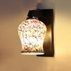 Devansh Solid Wood Electric Wall Light in Brown Colour with Multi Shade Count of 1 Light