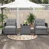 Carry Bird Wicker Patio Furniture Outdoor Balcony Chairs In Grey Colour