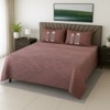 Multicolor Voilet Shade Abstract 400 TC Cotton Flat Super King Size Bedsheet With 2 Pilllow Covers