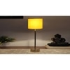 Yellow cotton with Metal Gold Table Lamp