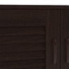 Bennis 12 Pair Shoe Rack in Dark Walnut Finish
