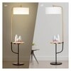 Flemish Metal Single Light Floor Lamp With White Cotton Shade