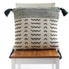 Amara Charcoal Green  And Natural Cotton Cushion Cover 18X18 Inches