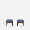 Nilaya Sheesham Wood Nesting Coffee Table Set in Provincial Teak Finish with Cushioned Stools