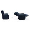 Lebowski Fabric Two Seater Manual Recliner in Cobalt Fabric Colour