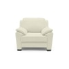 Farina 1 Seater Half Leather Sofa in Milk Colour