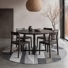 Handmade Round Wool Silk Rug Modern Abstract Grey 9 Feet Carpet