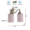 Devansh Metal Electric Wall Light in Grey Colour with Grey Shade Count of 2 Lights