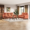 Ronan 3 Seater Fabric Sofa In Rust Colour