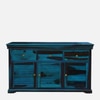 Sheesham Wood Sideboard In Scratch Resistant Ocean Blue Finish
