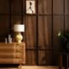 Amalfi Handicrafted Table Lamp in Yellow and blue checks Colour