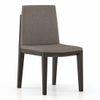 Galatea Dining Chair Set Of 2 Teak In American Walnut Finish With Grey Colour Fabric