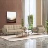 Vetra 1 Seater Leather Sofa In Pebble Colour