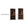 Meridian engineered wood two door wardrobe with Columbian walnut finish