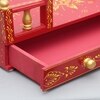 D'Dass Red Mdf and Sheesham Wooden Temple For Pooja
