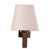 Devansh Solid Wood Electric Wall Light in White Colour with White Shade Count of 1 Light