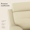 Raphael Leatherette One Seater Manual Recliner in Off White Colour