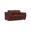Trissino 2 Seater Leather Sofa In Wine Colour