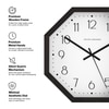 Old-School Charm Octagonal Wooden Wall Clock