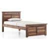 Fidora Solid Wood Single Size Non Storage Bed in Teak Finish