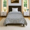 Cream Floral 300 Cms Cotton Single Bed Size Comforter From Threads