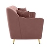 Rivo Velvet 3 Seater Sofa In Peach Color