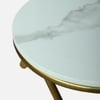 Metalia Metal Side Table in Gold Colour