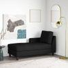 Alba Fabric Chaise Launger in Black Colour