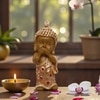 VEDAS Polyresin  Figurine in Brown Colour
