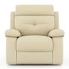 Raphael Leatherette One Seater Manual Recliner in Off White Colour