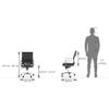 Charles Leatherette Study Chair in Black Colour