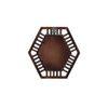poe solid wood mirror in brown colour