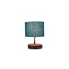 Willie Turquoise Jute lamp with brown wood base