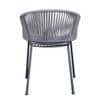 Coral Outdoor Accent Patio Weaving Chair Set of 2 Gun Metal in Grey