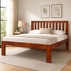 Orian Solid Wood Queen  Size Bed Without Storage (Honey Oak Finish)