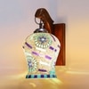 Devansh Solid Wood Electric Wall Light in Brown Colour with Multi Shade Count of 1 Light