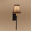 Devansh Metal Electric Wall Light in Black Colour with Beige Shade Count of 1 Light