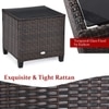 Carry Bird Wicker Patio Furniture Outdoor Balcony Chairs In Brown And Red Colour