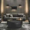 Serie O Ottoman in Black Colour