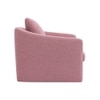 Oxford Boucle Fabric Lounge Chair in Pink Colour