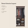 Miller 2 Door Wardrobe With Mirror and Lock in Two Tone Finish