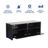 Zouk Engineered Wood TV Unit with Open Shelf and Cabinet in Wenge Finish