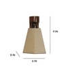 Hexagon Brown Solid Wood Wall Lights